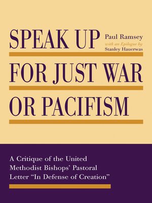 cover image of Speak Up for Just War or Pacifism